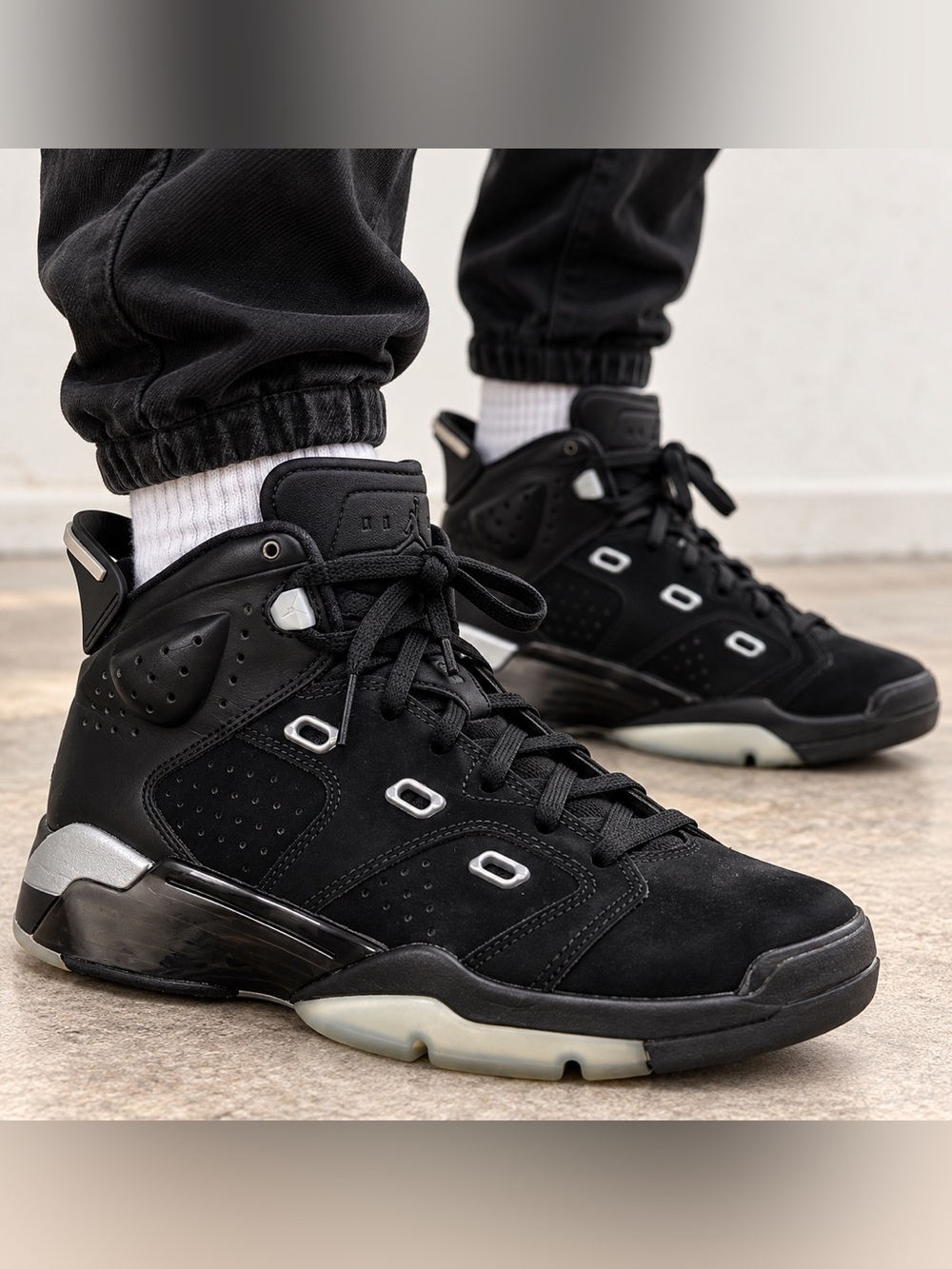 Air Jordan 6-17-23 GS Black Metallic Silver DM1159-001 Youth 5Y